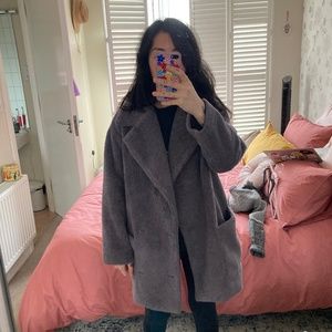 Reformation oversized teddy coat